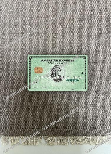 USA State Street Corporation bank AMEX green corporate card photolook front